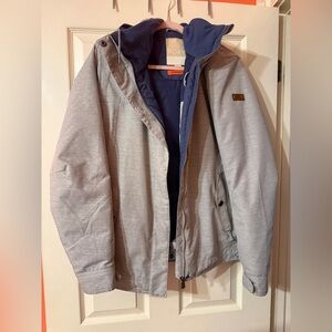 Roxy Men's Light Gray Performance Jacket